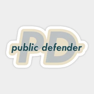 Public Defender Sticker